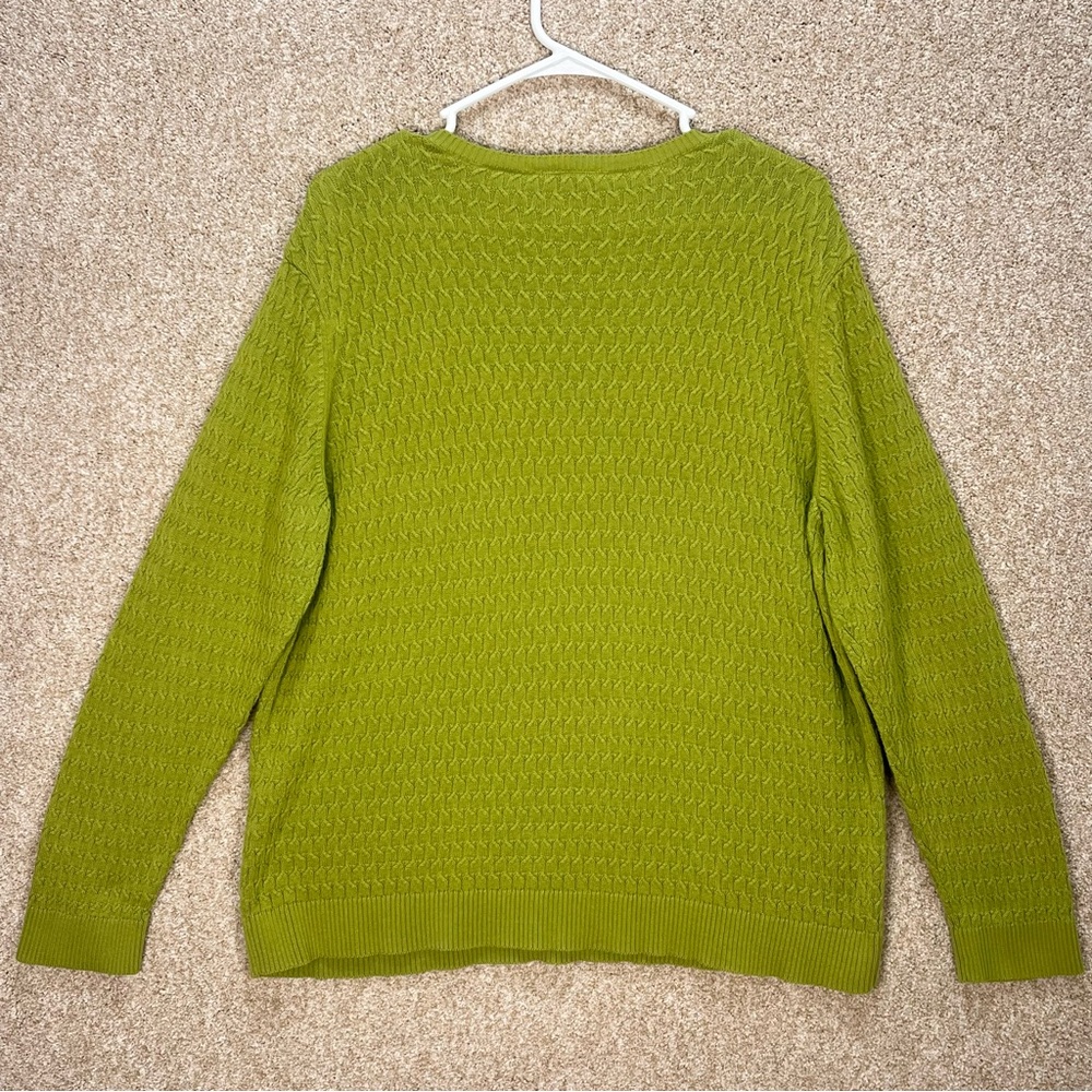 Imperfect vintage Y2K Talbots Woman pima cotton knit sweater ribbed 2X 1X XL ?‎ - Picture 2 of 16